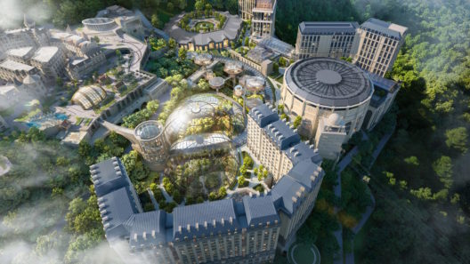 birds eye view of ba na hills entertainment complex
